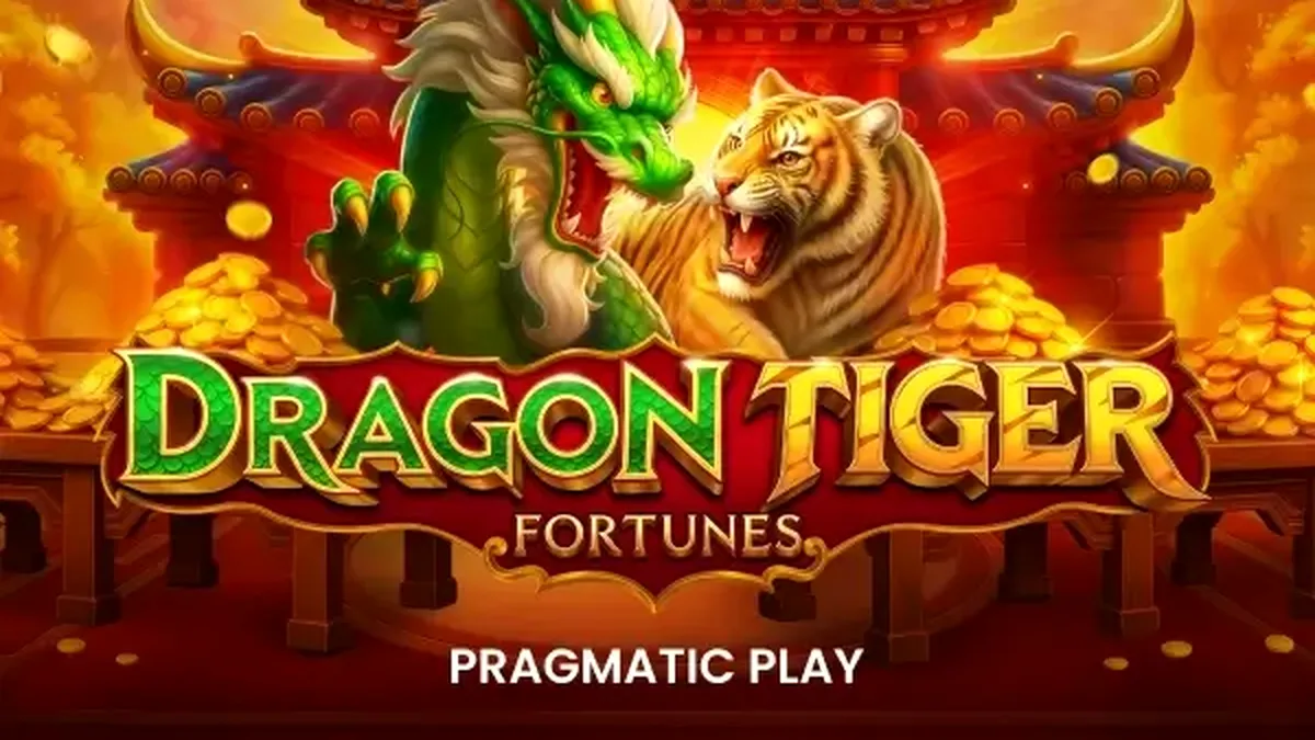 Tampilan visual slot Dragon Tiger Fortunes dengan tema naga dan harimau yang megah