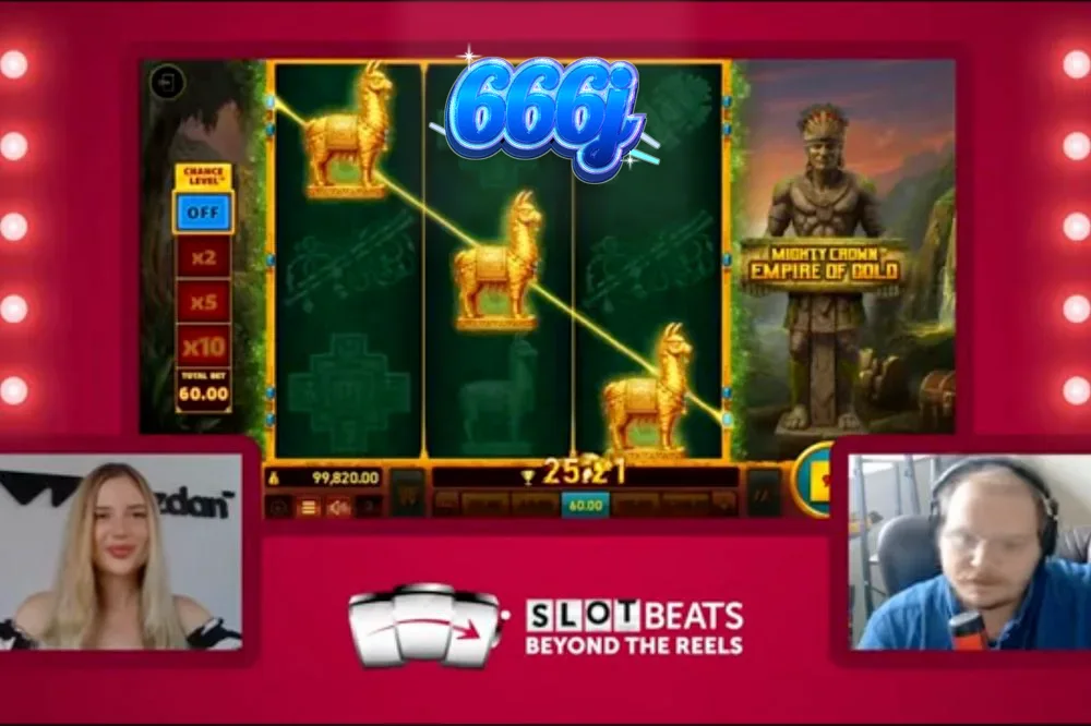 Tampilan visual slot Mighty Crown: Empire of Gold dengan desain tiga gulungan yang elegan.